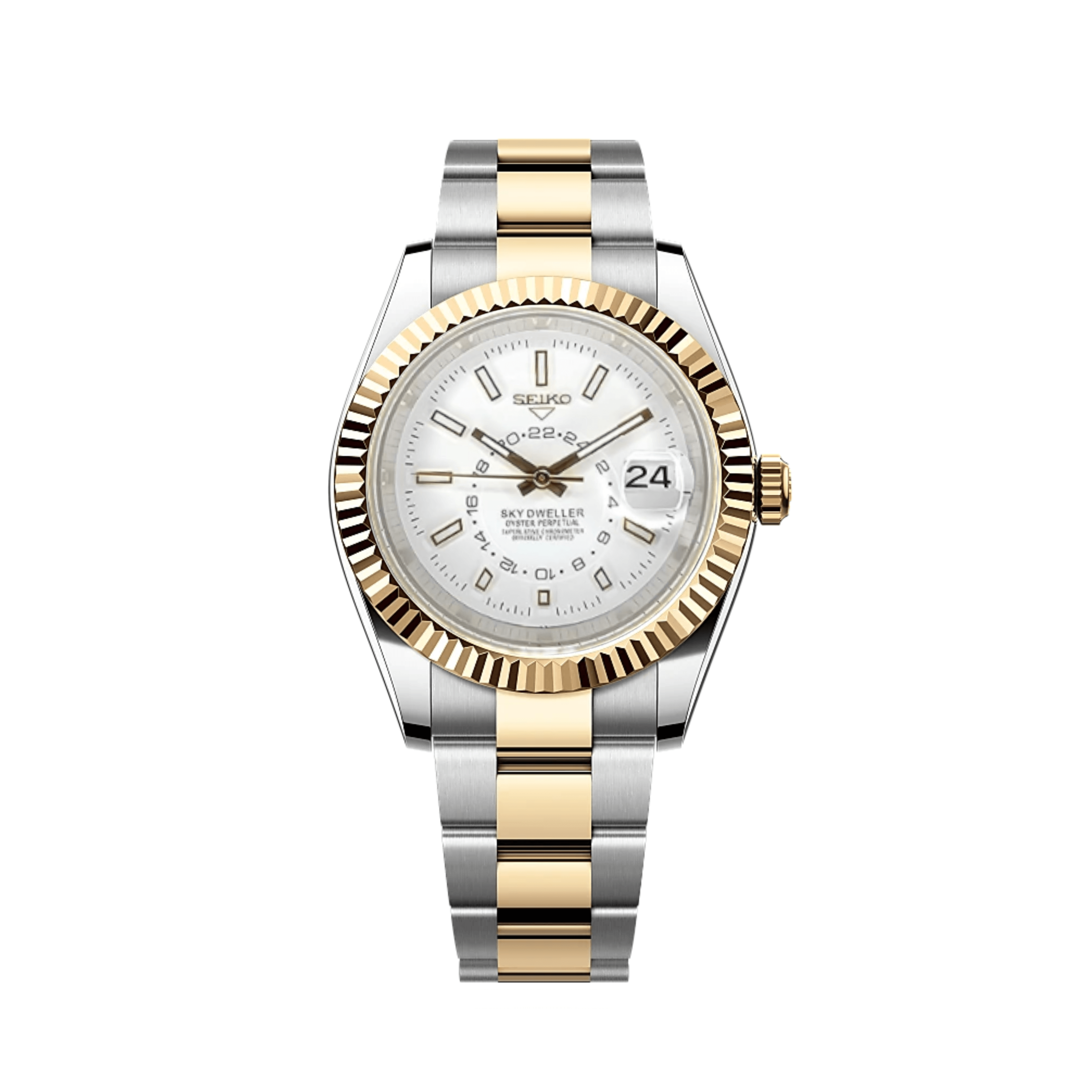 SeikoDweller Tofarget Hvit