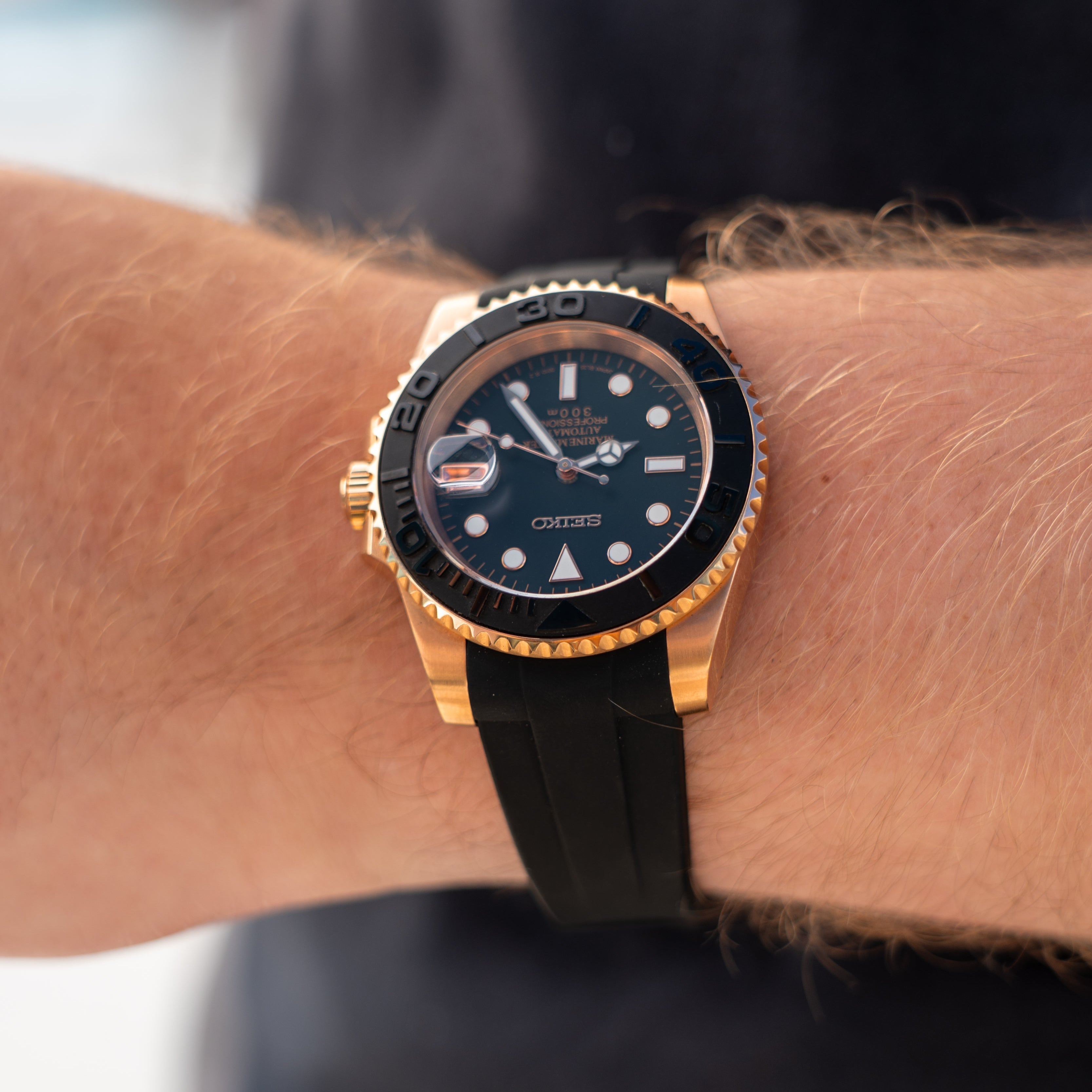 Seikomariner Roségull Gummi