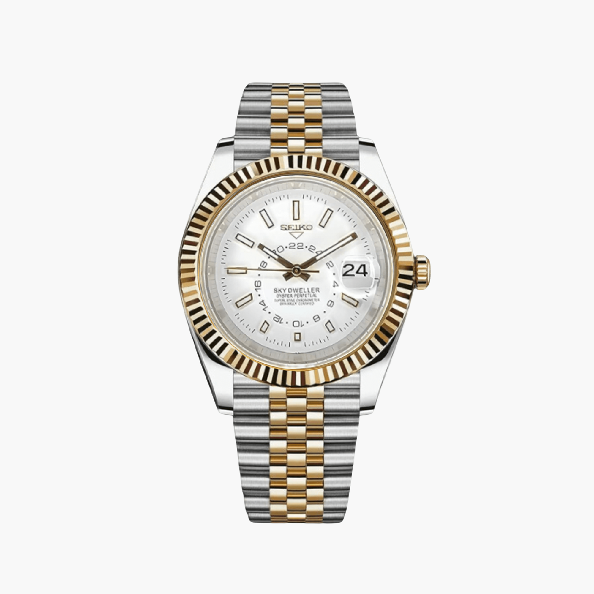 SeikoDweller Tofarget Hvit