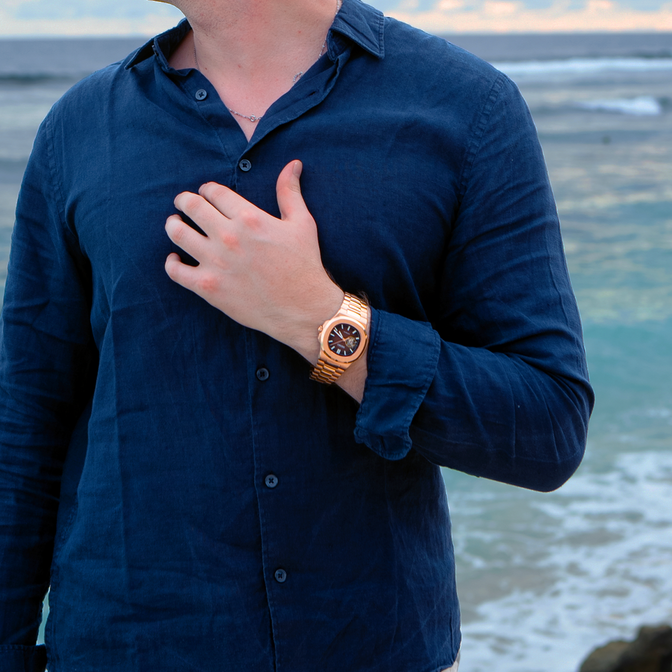 Nautiko Rosagulldekor Åpenhjerte